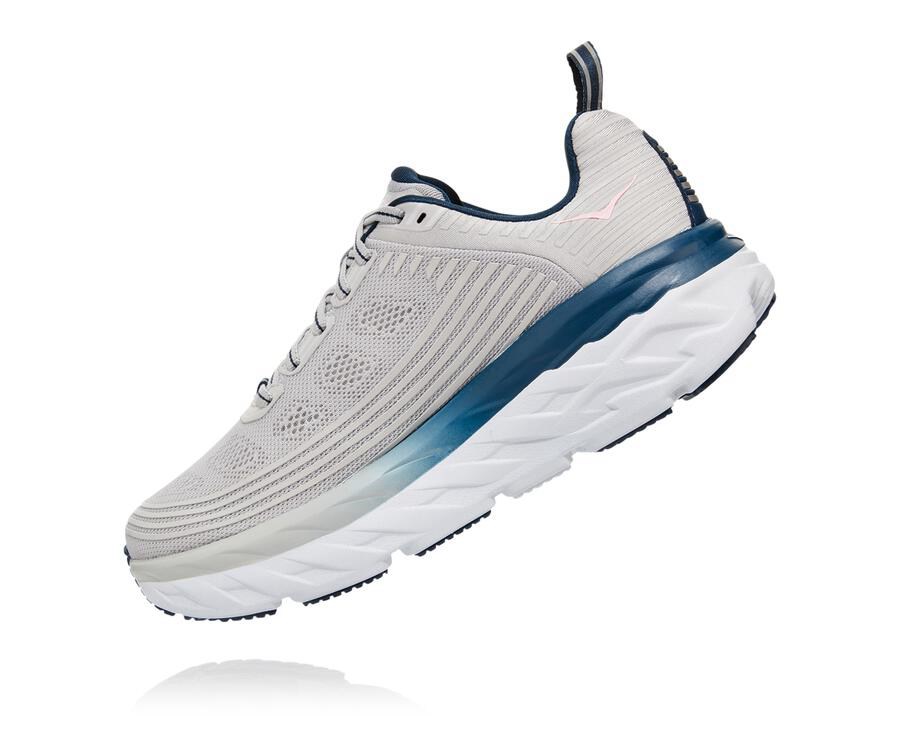 Hoka One One Yürüyüş Ayakkabısı Kadın Gri - Bondi 6 - GP1703428